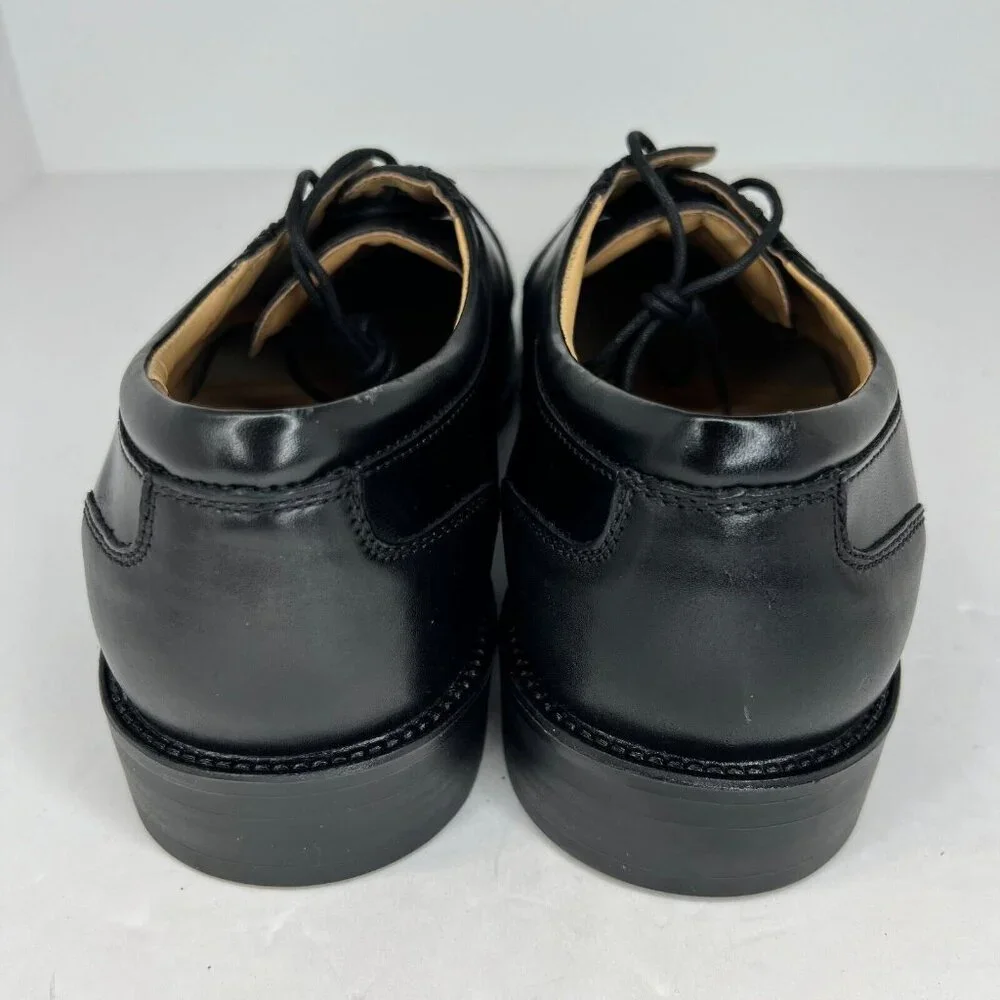 Chaps Mens 96-26844 Black Belmont Cap Toe Leather Oxford Size 13 M Dress Shoes